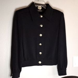 ST. JOHN BASICS Collection Women's Knit Jacket, Size S, Black